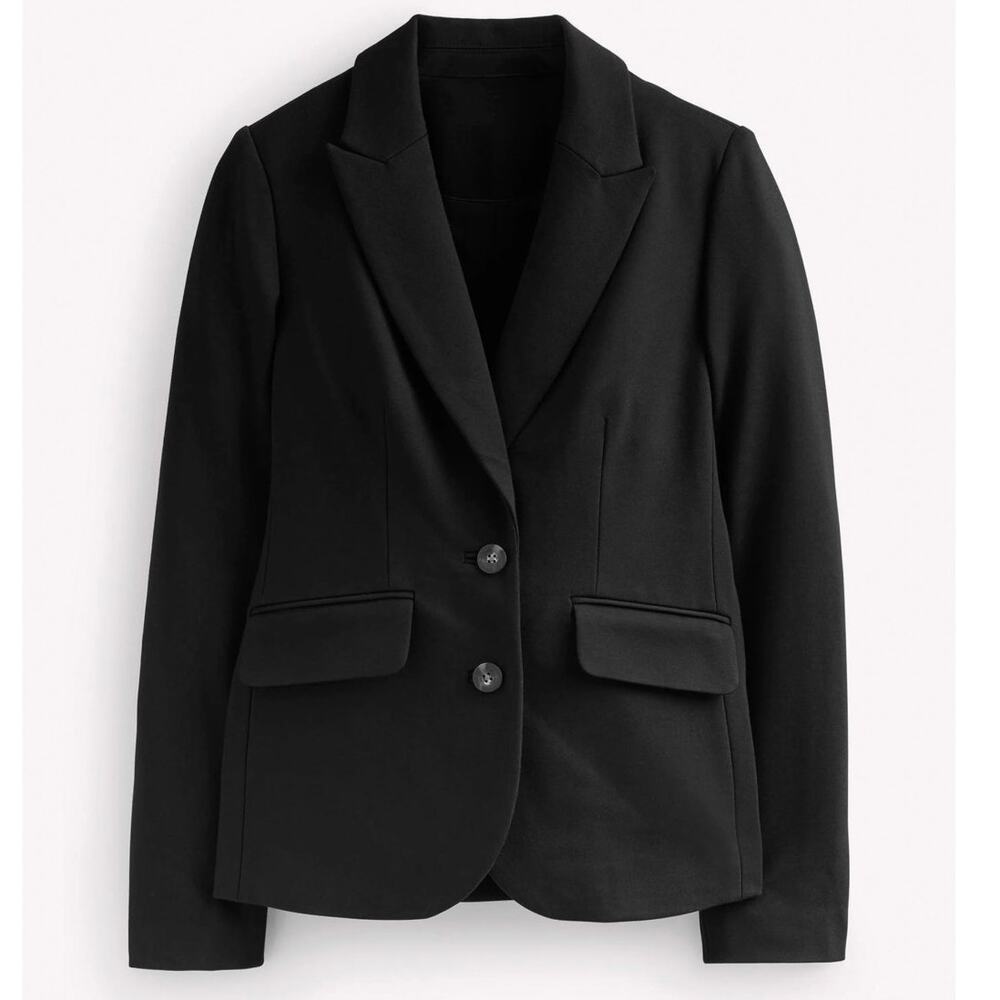 BODEN Black The Marylebone Ponte Blazer // 10